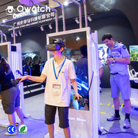 De 9D espacio caminando Simulador de movimiento de la plataforma de realidad virtual de disparar un arma máquina de juego