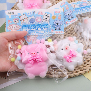 ขายส่งตรงจากโรงงาน ของเล่นบีบ TPR รูปสัตว์ หมู แกะ ของขวัญสุดพิเศษ บีบแล้วคืนรูปช้าๆ - Product Image 4