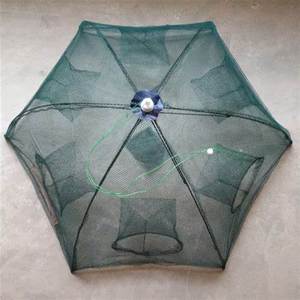 Umbrella Folded Portable Fishing Shrimp <strong>Trap</strong> Cage <strong>Fish</strong> Shrimp Minnow Crab Cast Mesh <strong>Trap</strong> - Product Image 6