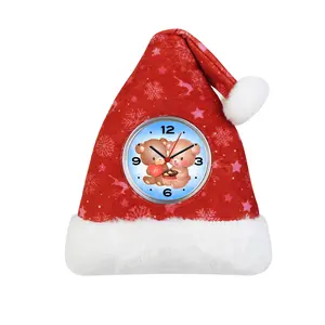Animated Christmas Decorations Santa Hat Clock Parts Accessories Gifts for the New Year
