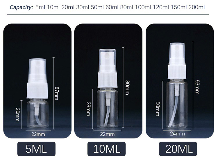 Wholesale 15ml - 500ml Empty Plastic 100ml Spray Bottles 100 Ml Pet Spray Bottle With Fine Mist Sprayer