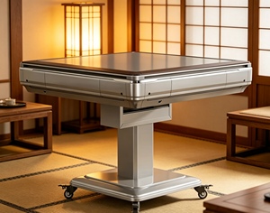 Machine à <span class=keywords><strong>mahjong</strong></span> silencieuse entièrement automatique quatre places, version Singapour 2026, table de <span class=keywords><strong>mahjong</strong></span> pliable pour la maison, gris ciel étoilé - Product Image 2