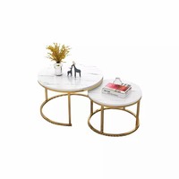 2026 Vente Chaude Quantité Minimum de Commande 50 Pcs Vente en Gros d'Usine Tables Basses Gigognes Blanches et Noires Table Basse Argentée
