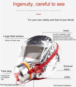 Masque anti-fumée de haute qualité pour évacuation d'incendie en 30/40 minutes, cagoule de pompier de sécurité, capuche d'évacuation d'urgence, masque à oxygène non tissé - Product Image 4