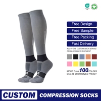 Chaussettes de compression tricotées professionnelles pour femmes, à semelle éponge, respirantes, écologiques, pour la course, le sport, le fitness et la randonnée estivale