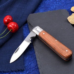 <span class=keywords><strong>Couteau</strong></span> <span class=keywords><strong>d</strong></span>'électricien avec <span class=keywords><strong>d</strong></span>énudeur de fil avec manche en bois - Product Image 4