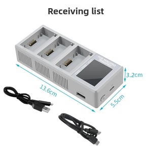 Accesorios para Drones, Centro de Carga PD de Tres Vías con Pantalla Digital, Piezas de Repuesto de Aleación para Drones <span class=keywords><strong>DJI</strong></span> Mini3, Mini3 Pro, <span class=keywords><strong>Mini4</strong></span> Pro - Product Image 5