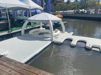 Terrains de loisirs flottant ponton d'air jet ski dock bateau de l'eau de flotteurs de plate-forme pour les yachts, dock gonflable antidérapant