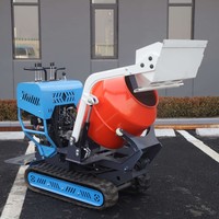 Nouveau produit petite mini bétonnière 300l auto-chargeant sur chenilles mini dumper portable automatique sur chenilles bétonnière mobile sur chenilles