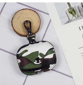 Funda de Cuero Impermeable para Apple para <span class=keywords><strong>Airpods</strong></span> 1/<span class=keywords><strong>2</strong></span>/3 <span class=keywords><strong>Pro</strong></span> <span class=keywords><strong>2</strong></span> Auriculares Inalámbricos Estuche para Teléfono con Bolsa para Auriculares Gancho <span class=keywords><strong>Protector</strong></span> - Product Image 1