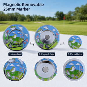 Marqueur de balle de golf magnétique créatif à double face de forme irrégulière pour les cadeaux de parcours de golf et de tournois - Product Image 3