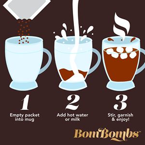 Coffret cadeau de mini chocolats chauds BomBoms - Pack brun signature. Assortiment de saveurs de desserts : Rocky Road, Cookie Butter, Pumpkin Pie et plus, lot de 12 - Product Image 5
