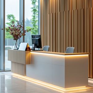 Oficina de madera moderna Mobiliario de oficina comercial Recepción Tienda Hotel Caja registradora - Product Image 2