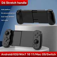D6 RGB Light Phone Gamepad Mobile ISO Android Contrôleur de jeu Stretching Joystick & Controller