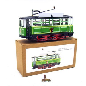 Mini décoration rétro en forme de tramway, jouet en étain à remonter, artisanat exquis, accessoire de jeu, objet de présentation, artisanat haut de gamme - Product Image 5
