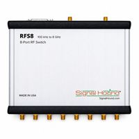 Commutateur RF 8 ports Signal Hound RFS8 100 kHz à 8 GHz, contrôlé par USB 2.0, connexion directe Spike, puissance maximale 20 dBm pour tests automatisés