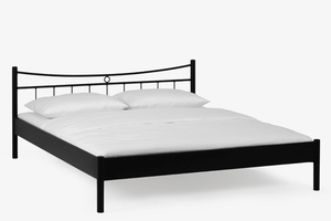 Cadre <span class=keywords><strong>de</strong></span> <span class=keywords><strong>lit</strong></span> moderne en métal <span class=keywords><strong>noir</strong></span> avec tête <span class=keywords><strong>de</strong></span> <span class=keywords><strong>lit</strong></span> et lieu <span class=keywords><strong>de</strong></span> rangement, idéal pour les chambres à coucher. Dimensions: <span class=keywords><strong>160</strong></span>*200cm - Product Image 2