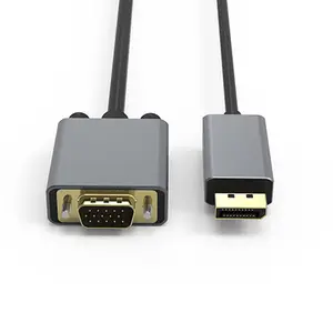DisplayPort to VGA 어댑터 금도금 디스플레이 포트-VGA 어댑터 남성-남성 컴퓨터 노트북과 호환 가능