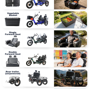 Bear 2500w Three-Wheeler E-Scooter Front Rear Shock Absorption High-Power <b>Motor</b> Detachable E-<b>Trike</b> - Product Image 5
