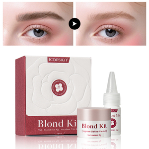Kit éclaircissant pour <span class=keywords><strong>sourcils</strong></span> à action rapide, kit blond, crème éclaircissante professionnelle pour <span class=keywords><strong>sourcils</strong></span>, pour des <span class=keywords><strong>sourcils</strong></span> naturellement dorés et brun thé au lait - Product Image 1