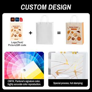 Biểu Tượng Tùy Chỉnh Quảng Trường Tote Giấy Mua <span class=keywords><strong>S</strong></span>ắm Túi Xách Mini Kraft Quà Tặng Giấy Bao Bì Túi Cho Váy Quần Áo - Product Image 3