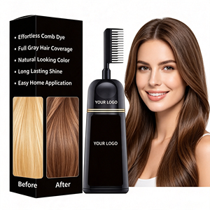 ChuYan Champú Tinte Permanente para el Cabello de Marca Privada con Aplicador de Peine, Sin Amoniaco, Color Herbal Natural, Venta al por Mayor - Product Image 1