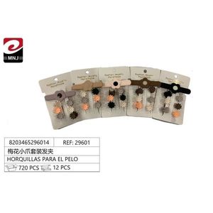 Plum Blossom Paw Hair Clip Set 12 Pcs Fashion Jewelry Hair Accessories - Product Image 3