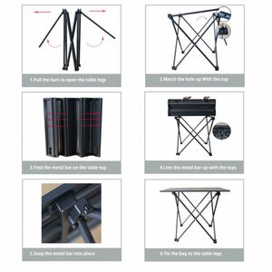 Folding Portable Camp Side Aluminum Lightweight Carry Beach <b>Outdoor</b> Hiking Picnics <b>Bbq</b> Cooking Dining Kitchen Camping <b>Table</b> - Product Image 4