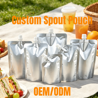Bolsa Doypack Personalizada de Fábrica con Impresión por Huecograbado, Bolsa Doypack de Aluminio de Alta Barrera con Boquilla para Envasado de Líquidos