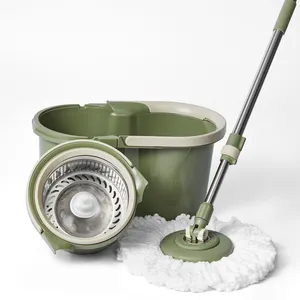 Easy floor cleaning 360 mop with detachable stainless steel spin bucket wringer