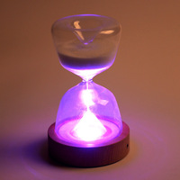 Lampe de chevet créative horloge de sable veilleuse sablier minuterie avec télécommande pendant 15 minutes