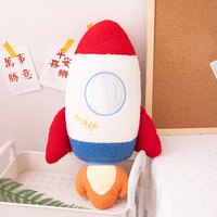 Coussins décoratifs en peluche personnalisés en forme d'avion, d'hélicoptère, de fusée, de vaisseau spatial, d'OVNI, jouets en peluche doux et amusants pour la décoration de chambre d'enfant