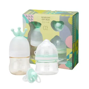 Bouteille d'alimentation à col large pour bébé, ml, biberon pour nouveau-né, ensemble sucette, nouvelle collection