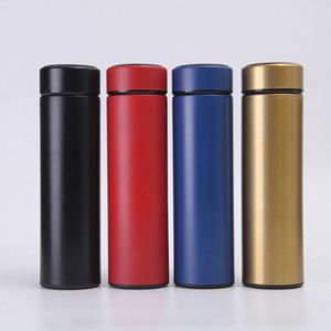 Custom 500ml Double Wall Vacuum Insulated Stainless Steel Smart Water Bottle LED Digital Temperature Display <b>Tea</b> <b>Infuser</b> - Product Image 1