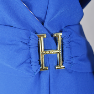 Robes de cérémonie élégantes pour femmes, coupe ample, col rond, manches drapées, dentelle et voile, style modeste, avec ceinture, pour l'église - Product Image 5