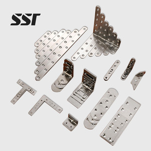 Soportes de Esquina Triangulares de Acero Inoxidable, Soportes para Estantes con Recubrimiento de Zinc para Muebles - Product Image 1