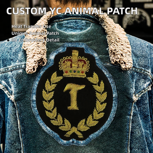 High-End Custom YC Animal Patches 3D Fabric Embroidered <b>Pin</b>-On Multi-Shaped Clothing Signature Backpack Patches - Product Image 2