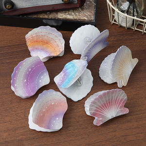 BELLE WORLD Pince à <span class=keywords><strong>cheveux</strong></span> moyenne en acrylique, style japonais et coréen, dégradé coloré, pour <span class=keywords><strong>femme</strong></span>, pour chignon ou demi-chignon, pince coquillage - Product Image 4