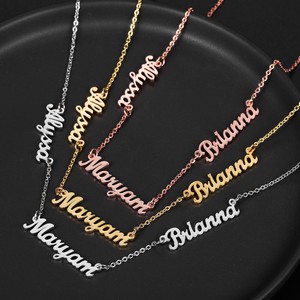 Collane Personalizzate con Nome per Donne e Uomini, Ciondolo in Acciaio Inossidabile Color Oro e Argento, Catena da Collo per Donna, Vendita all'Ingrosso - Product Image 3