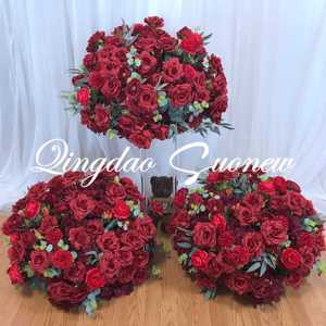 SN-A011 50Cm Trắng Màu Hồng Màu Đỏ Màu Xanh Mùa Thu Sage Màu Xanh Lá Cây Lớn Tăng Hoa Cắm Hoa Nhân Tạo Đám Cưới Hoa Bóng <span class=keywords><strong>Centerpieces</strong></span> - Product Image 6