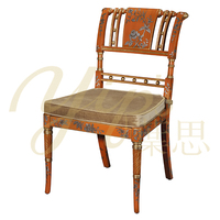 Yips LDC-0997 Série Européenne De Luxe Dressing Côté Chaise Peint À La Main Classique Rose Motif En Bois Massif Salon Bureau À Domicile