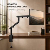 Nouveau support d'écran inclinable et pivotant à 360°, réglable, ergonomique, hauteur réglable de 300 mm, capacité de 2 à 10 kg, compatible VESA 75x75 100x100, pour écrans de 17 à 32 pouces