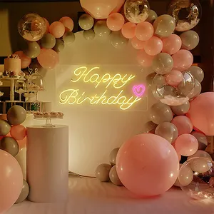 Dropshipping Romantic FNeon Wedding Light Custom Letter Wedding Light For Back Drop Birthday Party Event Wedding Decoration