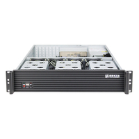 Boîtier de serveur industriel 2u E Atx, châssis, ordinateur d'entreprise, boîtier de Pc avec 9 baies de disque dur 3 ventilateurs et Position de Psu Standard 2u
