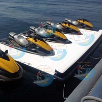 Plateforme flottante gonflable en forme de E de 3 m, plateforme flottante pour bateau et kayak, PVC résistant aux UV, montage rapide, robuste et portable