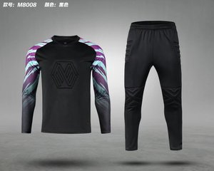 高品质空白足球服男士足球服定制Logo长袖绿色足球守门员训练服 - Product Image 3