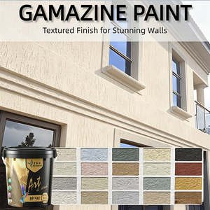 Gradient Color Effect Gamazine Paint Stone Texture Wall Coating Exterior Artistic Finish for Themed Entertainment <strong>Park</strong> - Product Image 2