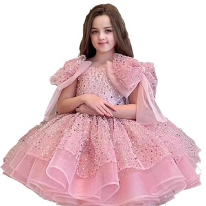 Vestido <span class=keywords><strong>de</strong></span> Fiesta <span class=keywords><strong>de</strong></span> Princesa para Niña, Estilo Cuento <span class=keywords><strong>de</strong></span> Hadas, Color Caramelo, Tul con Flores, <span class=keywords><strong>Alta</strong></span> <span class=keywords><strong>Costura</strong></span>, <span class=keywords><strong>Alta</strong></span> Calidad, para Boda o Cumpleaños, con Cola - Product Image 6