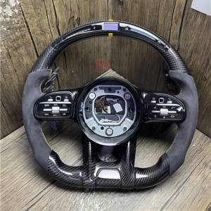 Volant en Fiber de carbone en cuir de haute qualité pour Mercedes Benz W203 W204 W205 W212 W213 <span class=keywords><strong>CLS</strong></span> W218 W222 C300 <span class=keywords><strong>AMG</strong></span> - Product Image 4