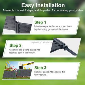 Borde de Césped Plegable Ecológico de Ratán y Plástico, Sin Necesidad de Excavación, Doble Uso, Impermeable, Fácil de Montar - Product Image 4